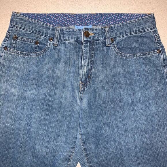 So Blue by Sigrid Olsen 100% Cotton Flip Up Jeans Sz 6 - Picture 4 of 8